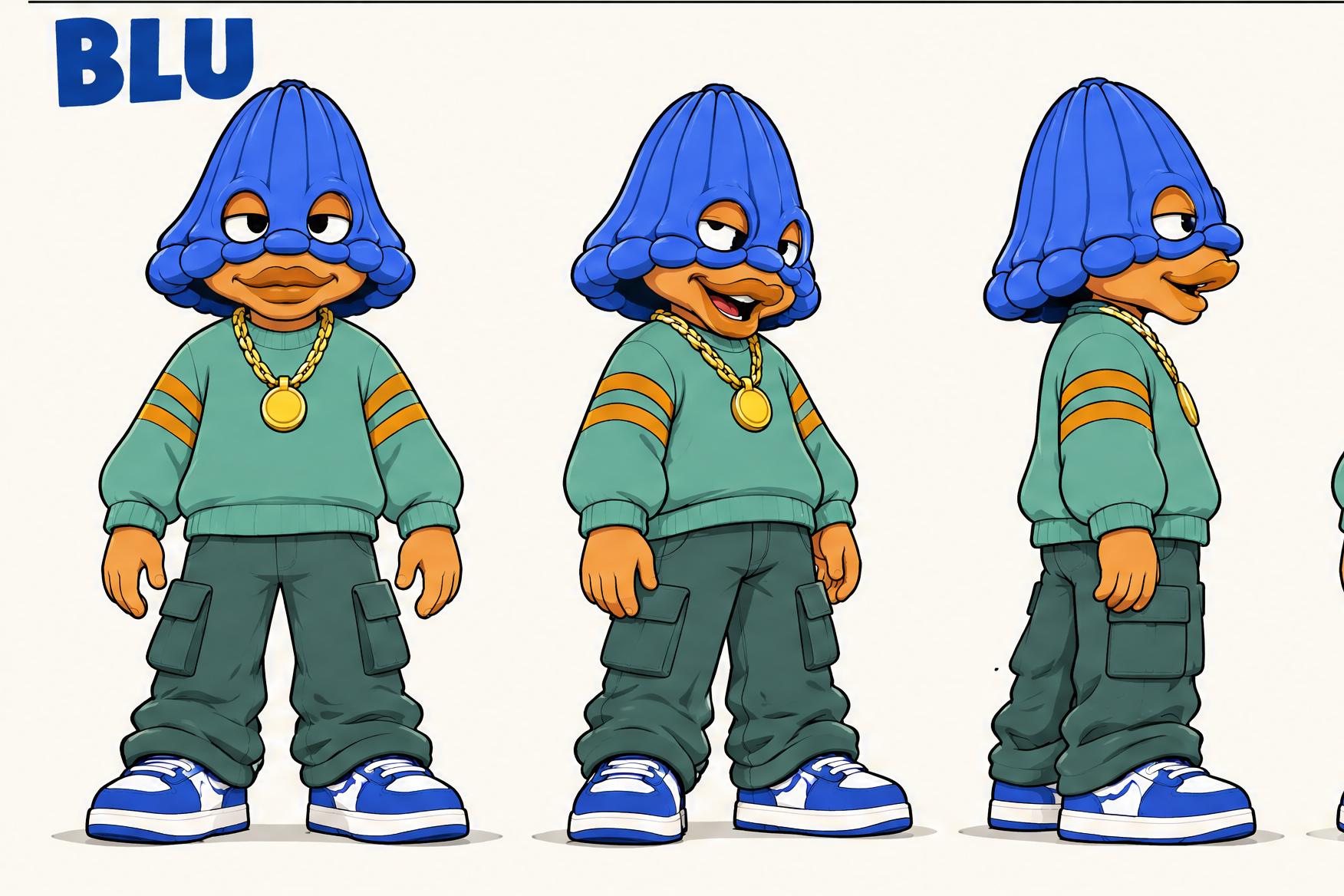 Blu mascot board